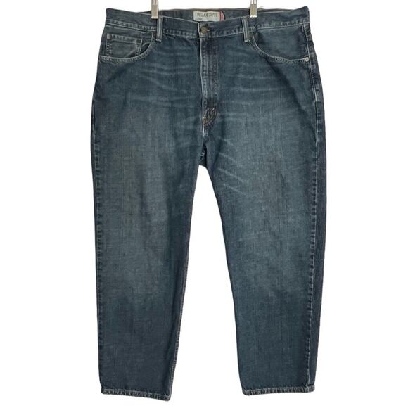 Levis 550 Jeans Mens Relaxed Fit Denim 42x30 Straight Blue 100% Cotton Zip Work - Picture 1 of 9